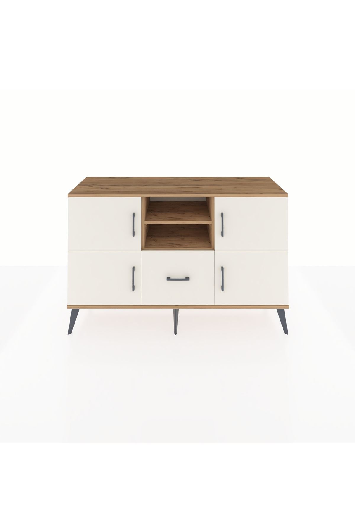 Kronos Konsol 4 Raflı Tek Çekmeceli 4 Kapaklı 132x59x83 - S606M035V22C