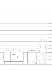 Kronos Konsol 2 Raflı 2 Çekmeceli 2 Kapaklı 132x59x83 - S606M039V11C