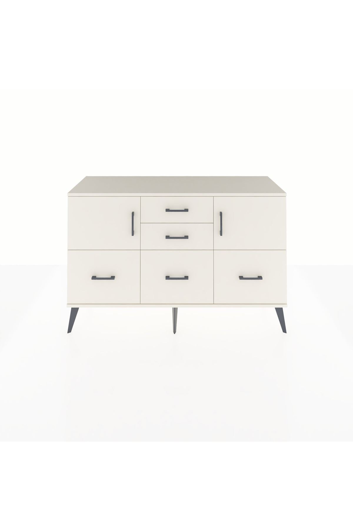 Kronos Konsol 2 Raflı 5 Çekmeceli 2 Kapaklı 132x59x83 - S606M042V04C