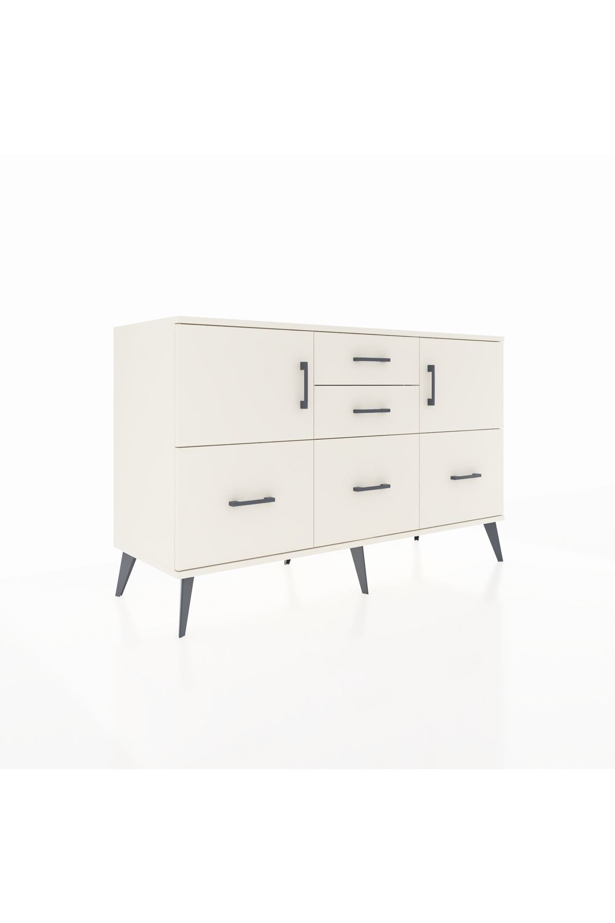 Kronos Konsol 2 Raflı 5 Çekmeceli 2 Kapaklı 132x59x83 - S606M042V04C
