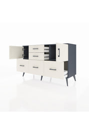 Kronos Konsol 2 Raflı 5 Çekmeceli 2 Kapaklı 132x59x83 - S606M042V13C