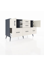 Kronos Konsol 2 Raflı 5 Çekmeceli 2 Kapaklı 132x59x83 - S606M042V13C