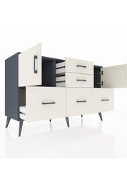 Kronos Konsol 2 Raflı 5 Çekmeceli 2 Kapaklı 132x59x83 - S606M042V13C