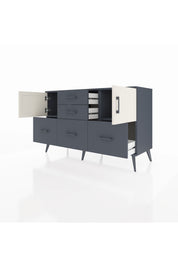Kronos Konsol 2 Raflı 5 Çekmeceli 2 Kapaklı 132x59x83 - S606M042V14C
