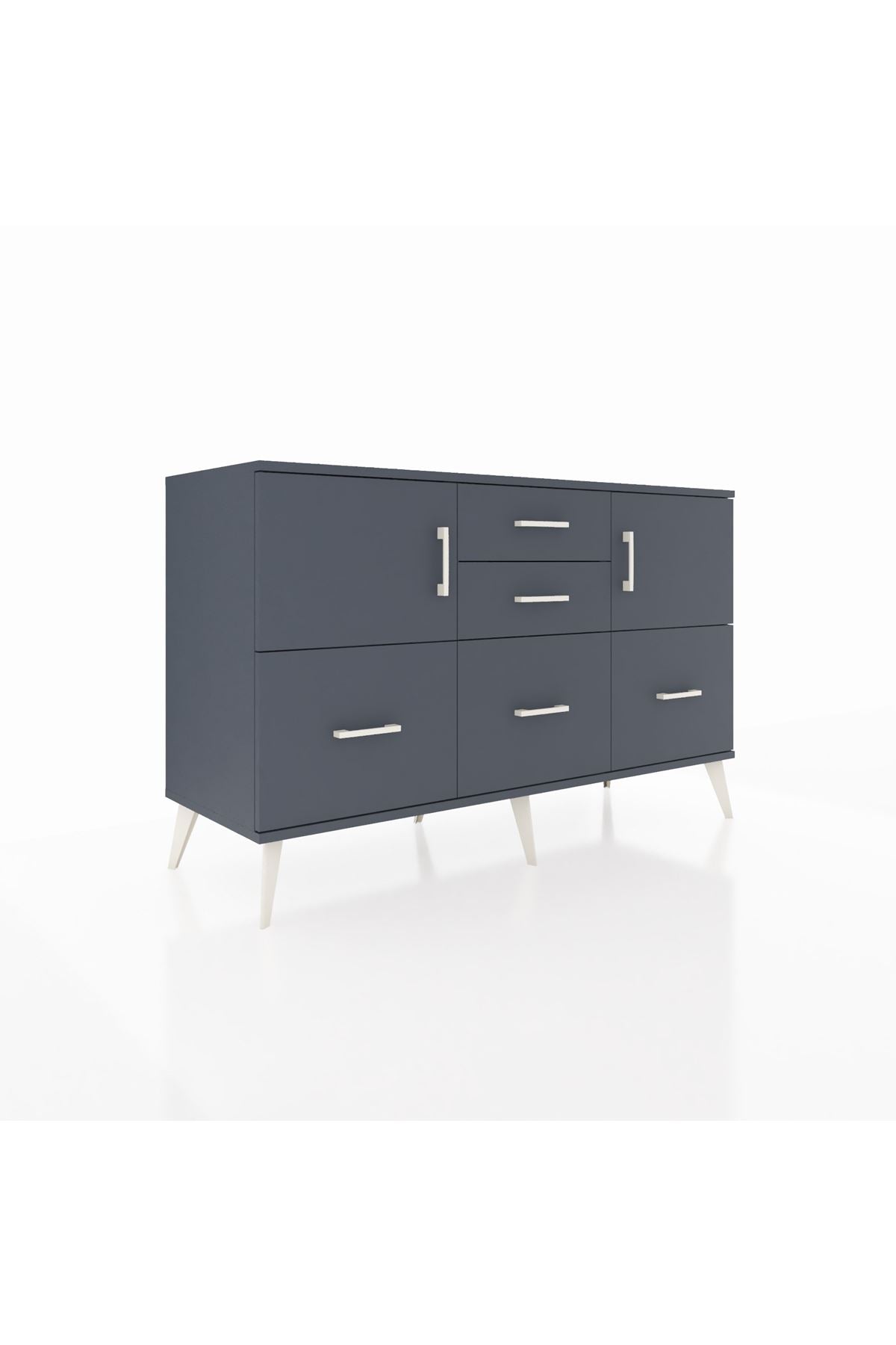 Kronos Konsol 2 Raflı 5 Çekmeceli 2 Kapaklı 132x59x83 - S606M042V17C