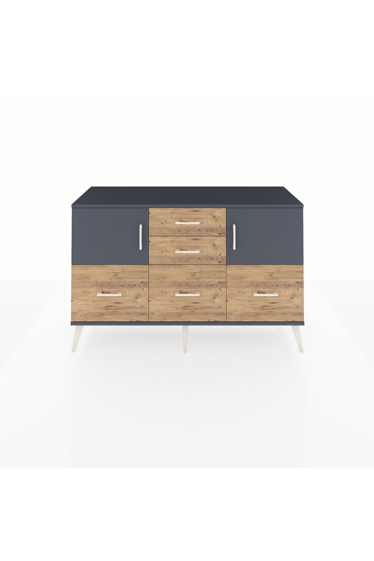 Kronos Konsol 2 Raflı 5 Çekmeceli 2 Kapaklı 132x59x83 - S606M042V18C
