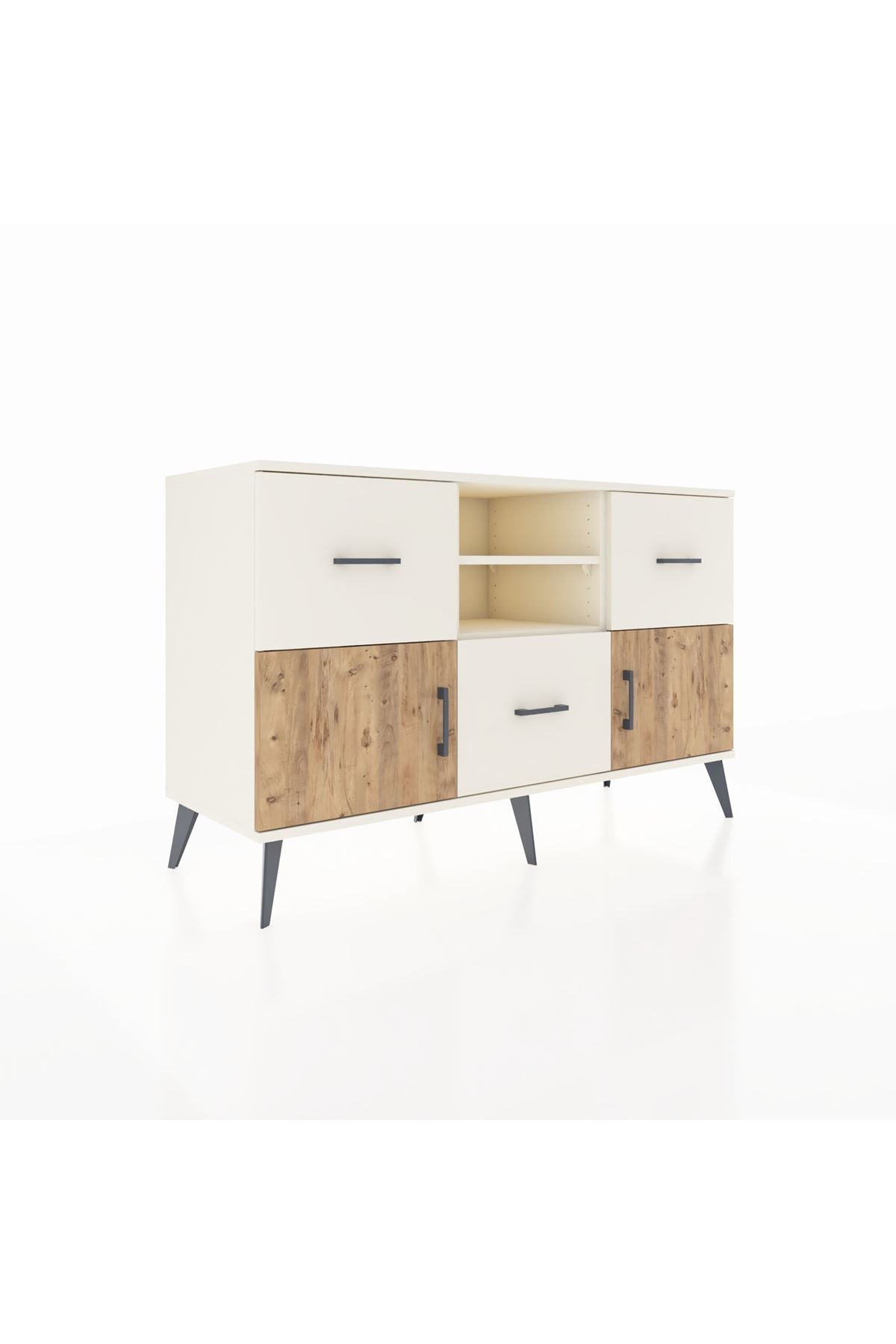 Kronos Konsol 2 Raflı 3 Çekmeceli 2 Kapaklı 132x59x83 - S606M043V01C