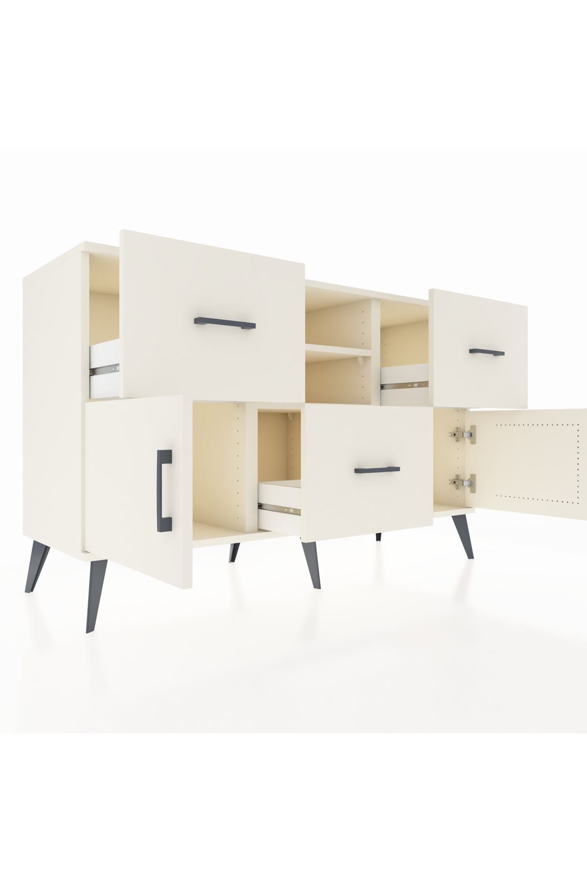 Kronos Konsol 2 Raflı 3 Çekmeceli 2 Kapaklı 132x59x83 - S606M043V04C