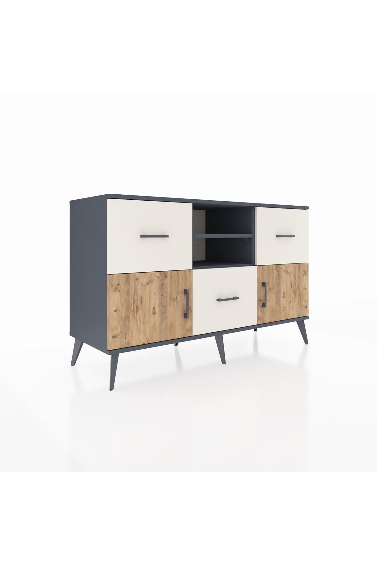Kronos Konsol 2 Raflı 3 Çekmeceli 2 Kapaklı 132x59x83 - S606M043V10C