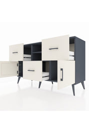 Kronos Konsol 2 Raflı 3 Çekmeceli 2 Kapaklı 132x59x83 - S606M043V13C