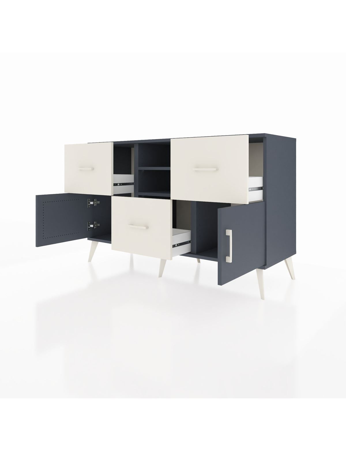 Kronos Konsol 2 Raflı 3 Çekmeceli 2 Kapaklı 132x59x83 - S606M043V16C