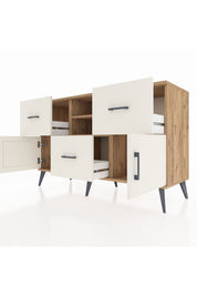 Kronos Konsol 2 Raflı 3 Çekmeceli 2 Kapaklı 132x59x83 - S606M043V22C