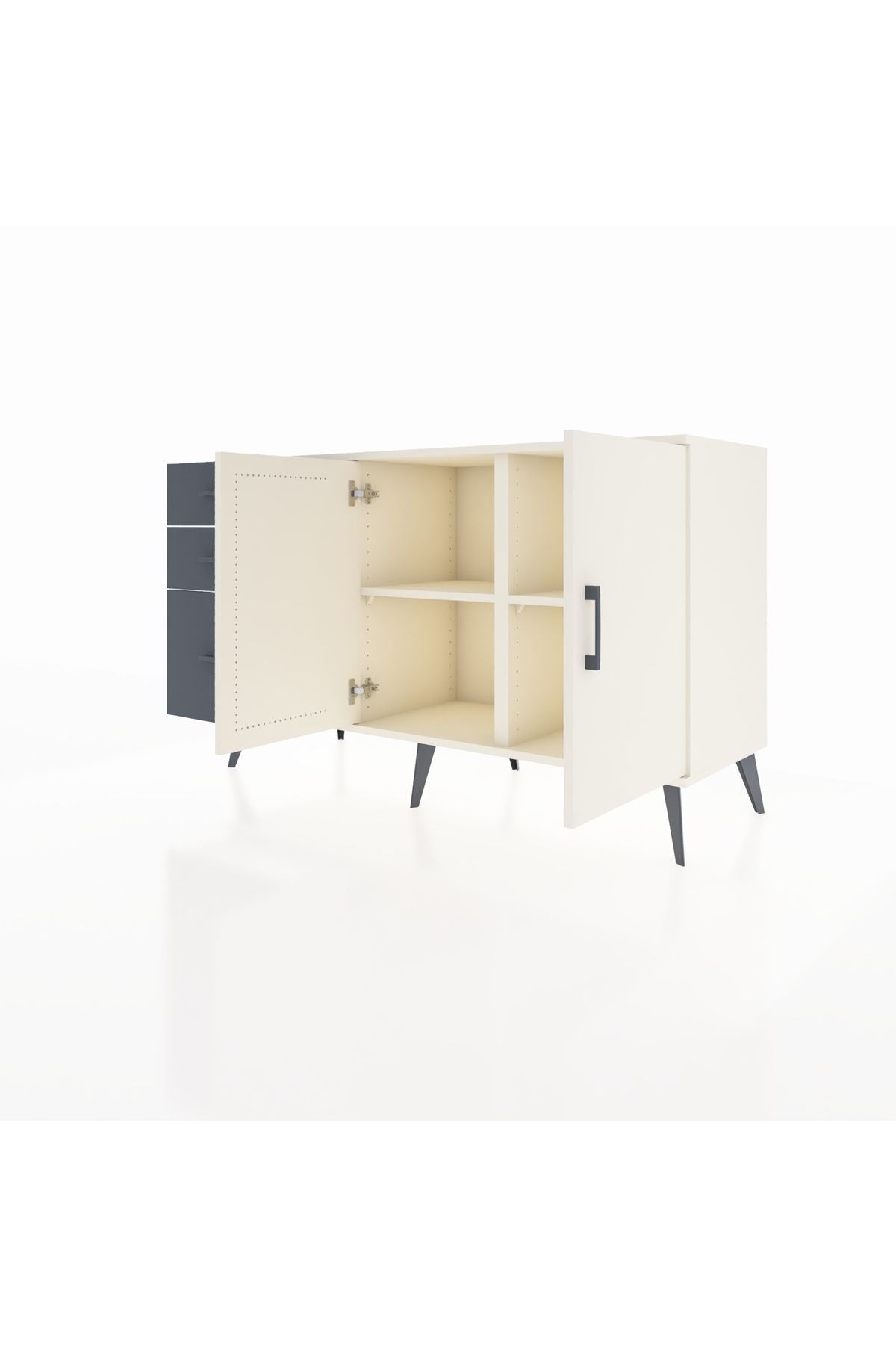 Kronos Konsol 2 Raflı 3 Çekmeceli 2 Kapaklı 132x59x83 - S606M044V05C