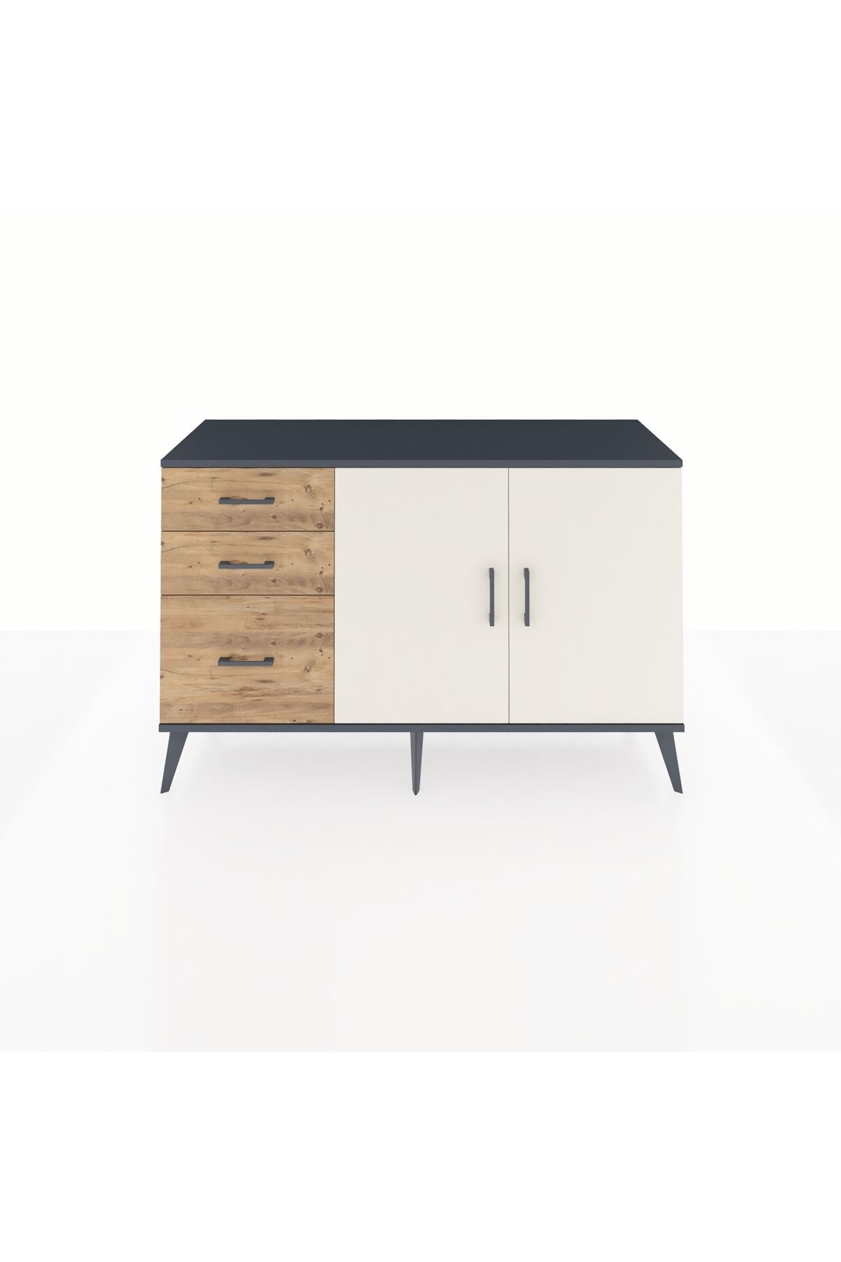 Kronos Konsol 2 Raflı 3 Çekmeceli 2 Kapaklı 132x59x83 - S606M044V15C
