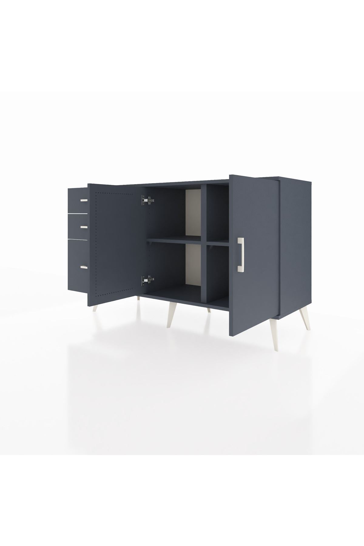 Kronos Konsol 2 Raflı 3 Çekmeceli 2 Kapaklı 132x59x83 - S606M044V17C