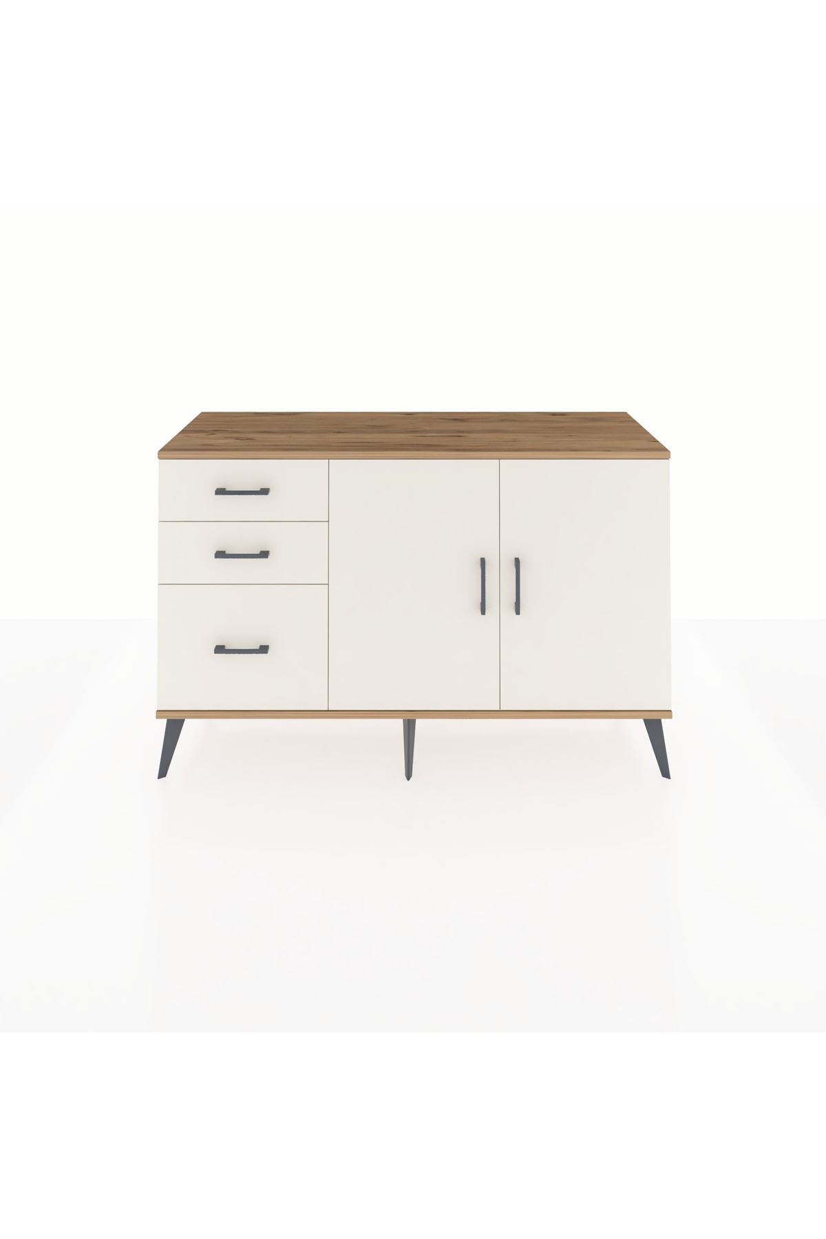 Kronos Konsol 2 Raflı 3 Çekmeceli 2 Kapaklı 132x59x83 - S606M044V22C