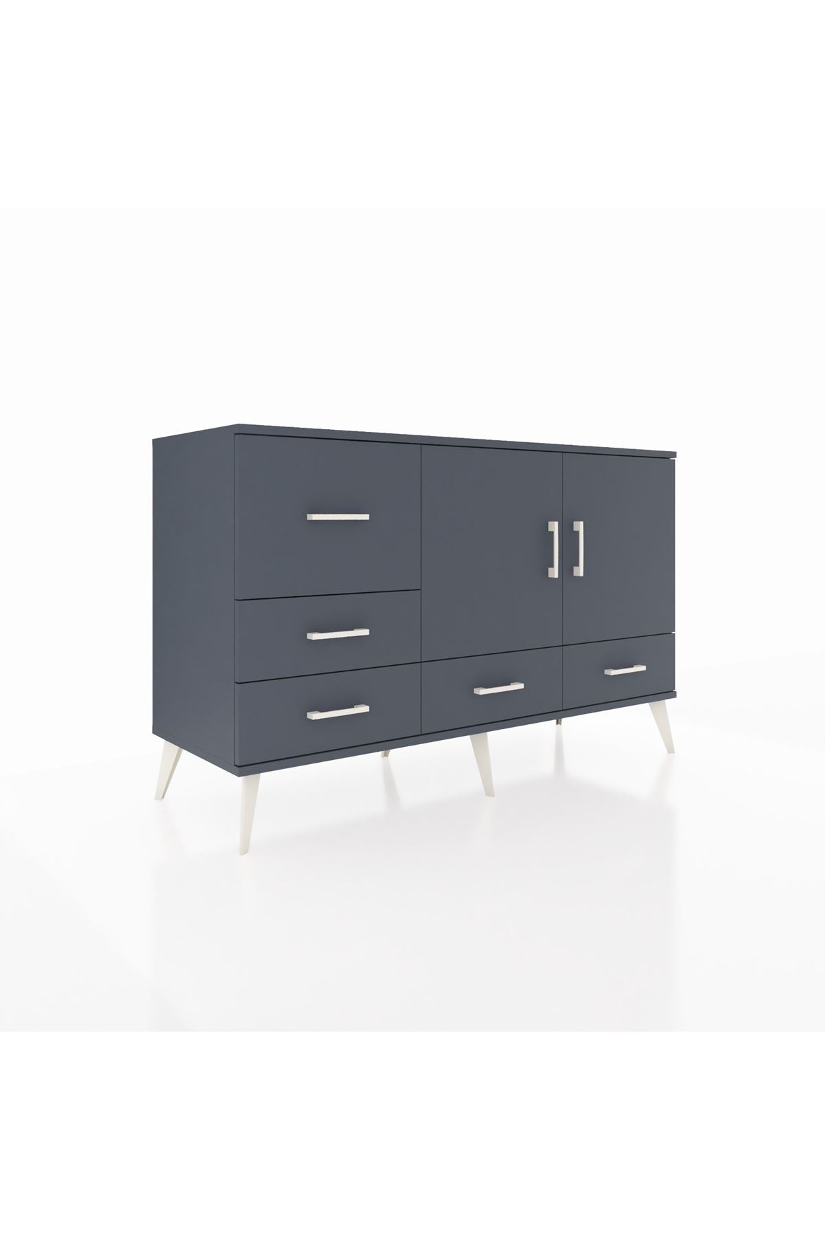 Kronos Konsol 4 Raflı 5 Çekmeceli 2 Kapaklı 132x59x83 - S606M047V17C