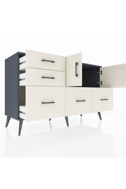 Kronos Konsol 2 Raflı 5 Çekmeceli 2 Kapaklı 132x59x83 - S606M049V13C