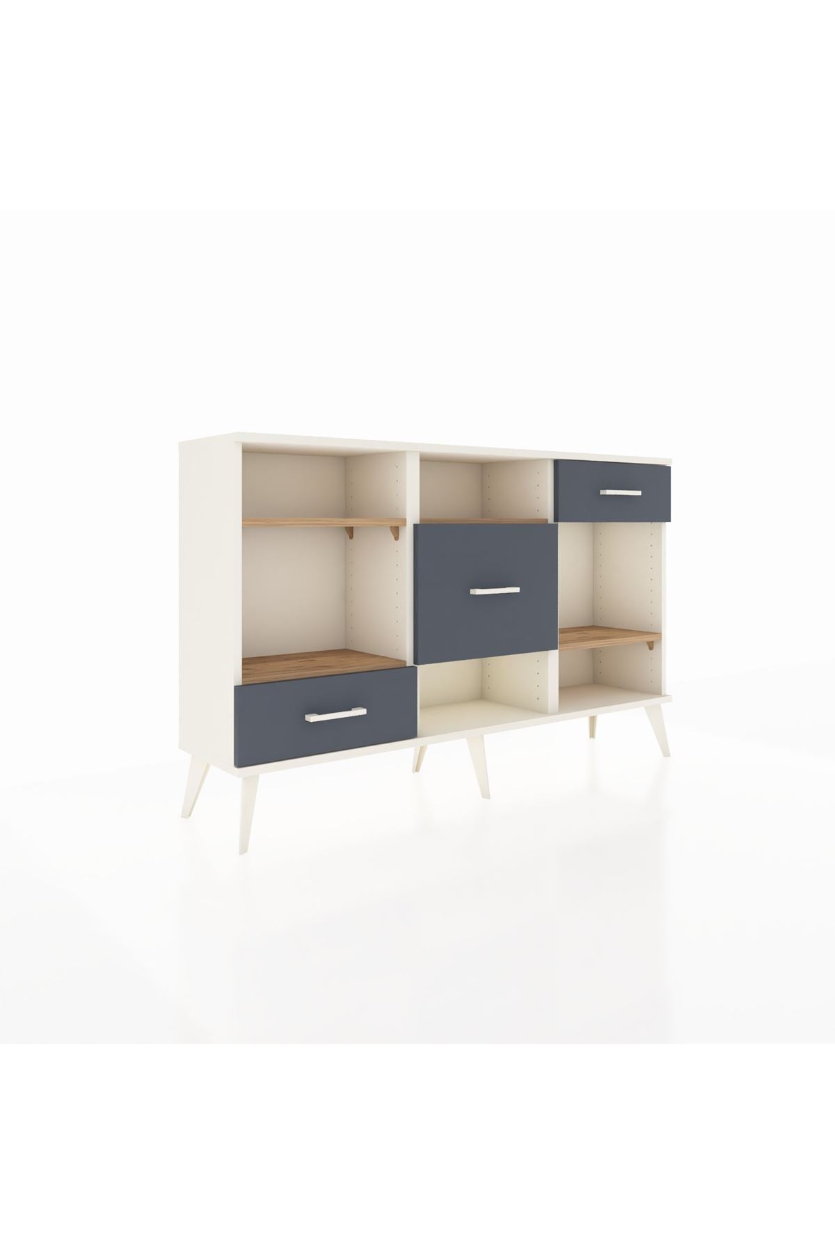 Arges Konsol 4 Raflı 3 Çekmeceli 132x30x83 - S144M001V02A