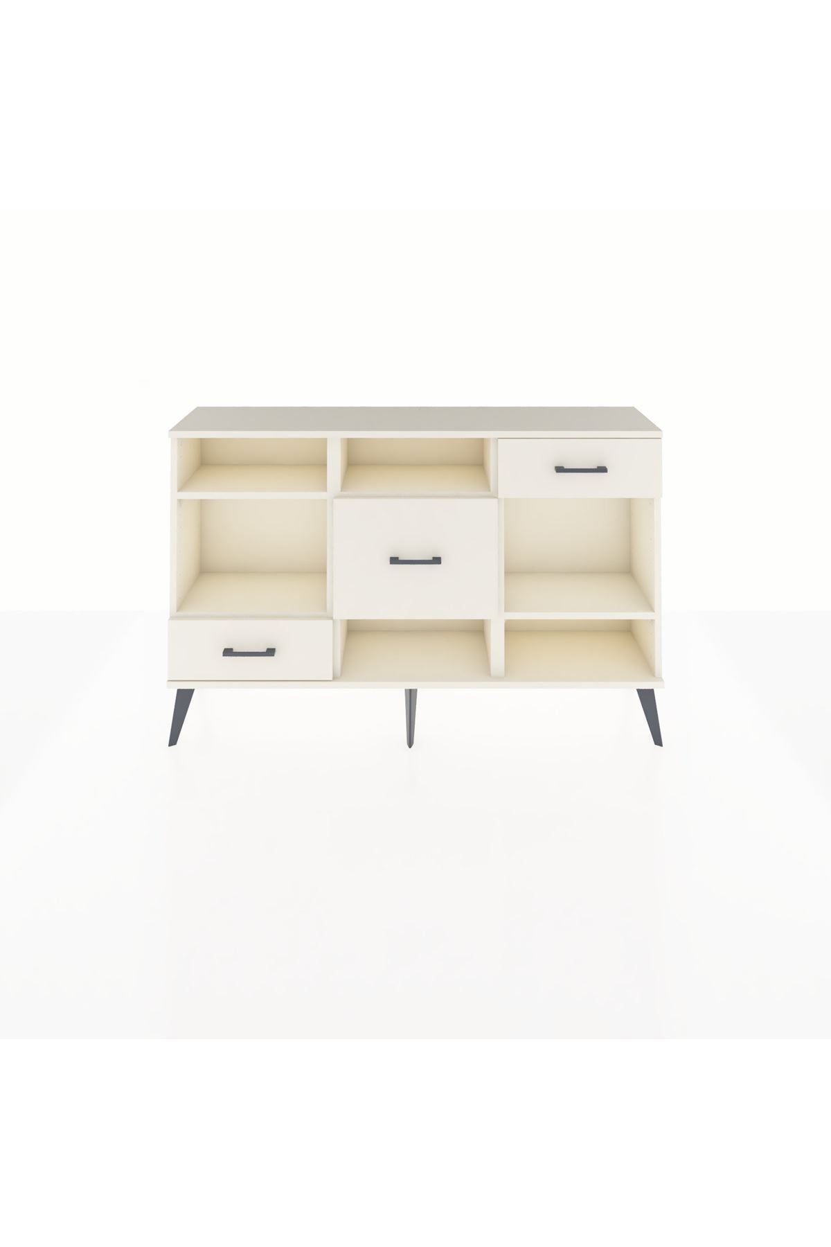 Arges Konsol 4 Raflı 3 Çekmeceli 132x30x83 - S144M001V04A