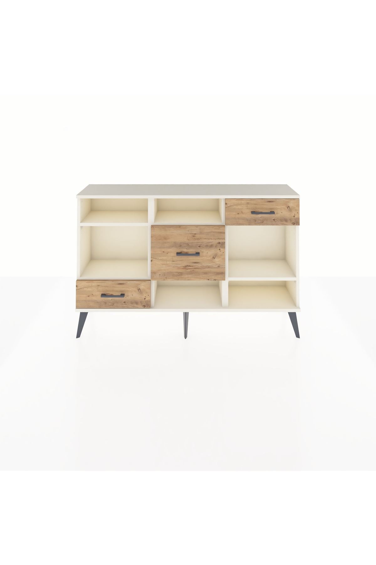Arges Konsol 4 Raflı 3 Çekmeceli 132x30x83 - S144M001V06A