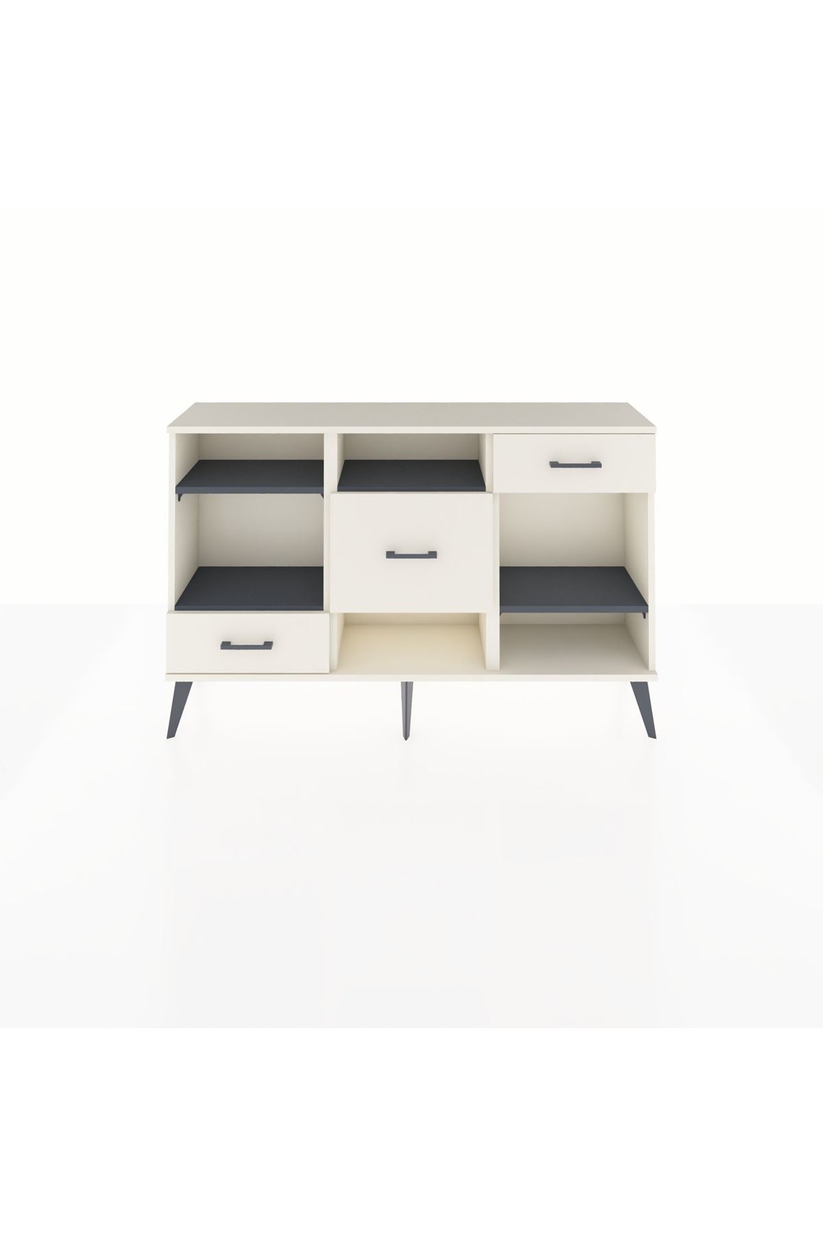 Arges Konsol 4 Raflı 3 Çekmeceli 132x30x83 - S144M001V07A