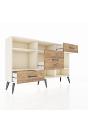 Arges Konsol 4 Raflı 3 Çekmeceli 132x30x83 - S144M001V06A