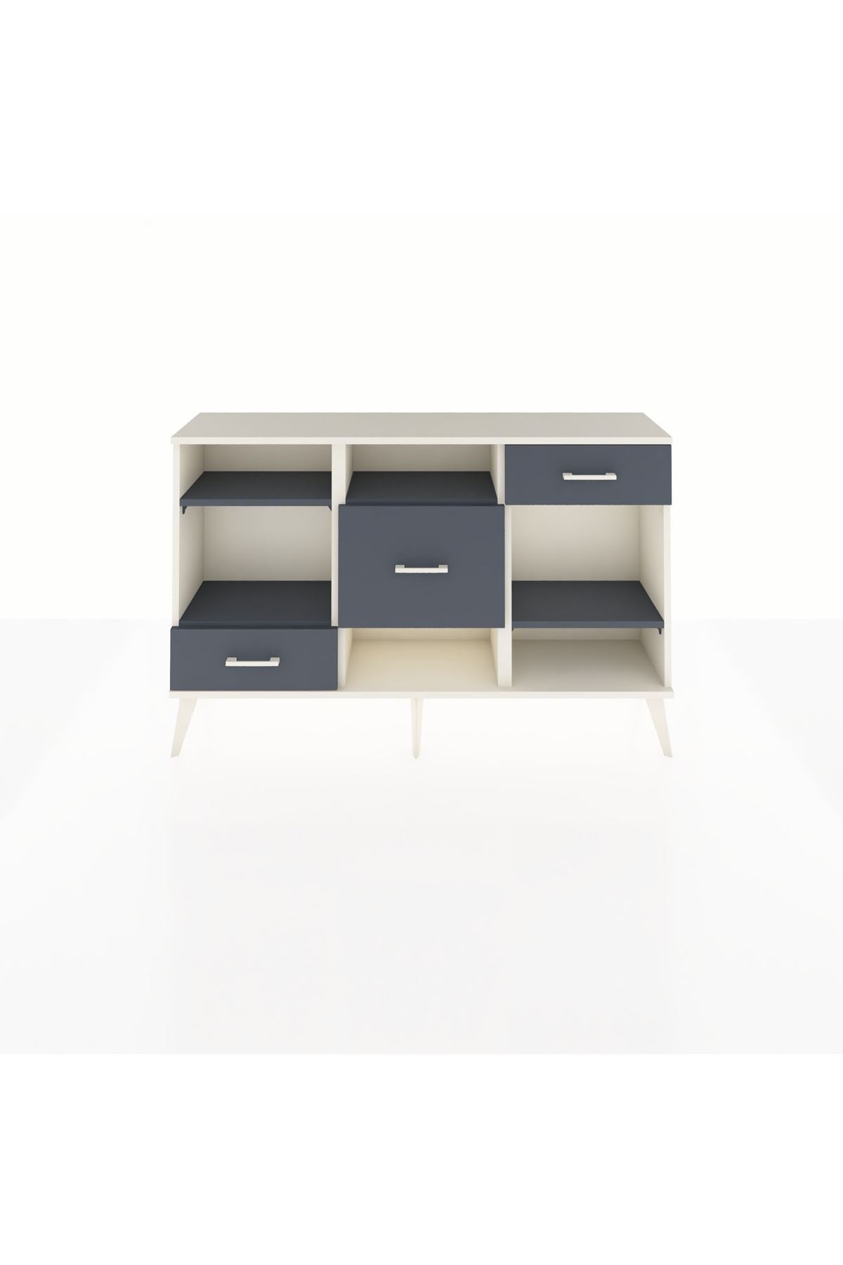 Arges Konsol 4 Raflı 3 Çekmeceli 132x30x83 - S144M001V08A