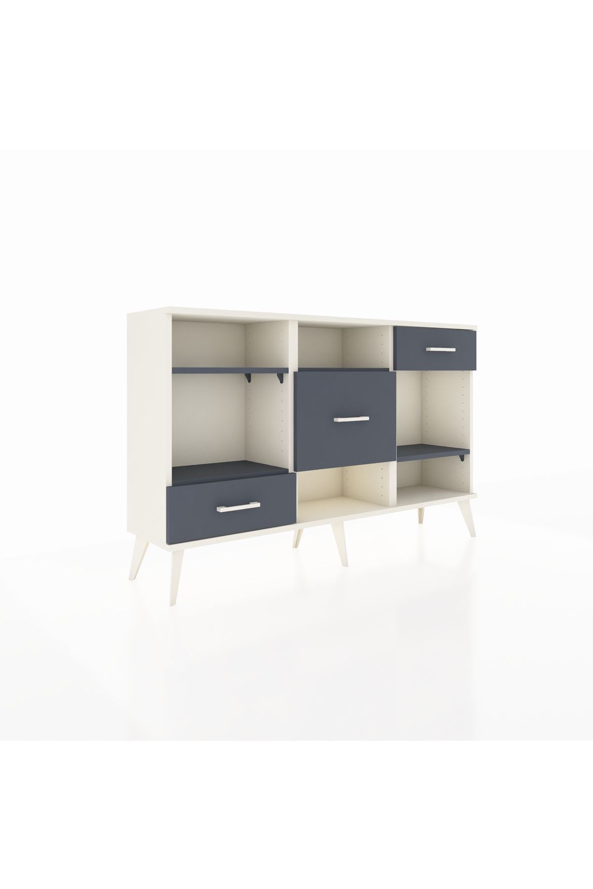 Arges Konsol 4 Raflı 3 Çekmeceli 132x30x83 - S144M001V08A
