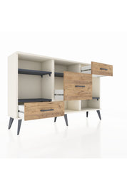 Arges Konsol 4 Raflı 3 Çekmeceli 132x30x83 - S144M001V09A