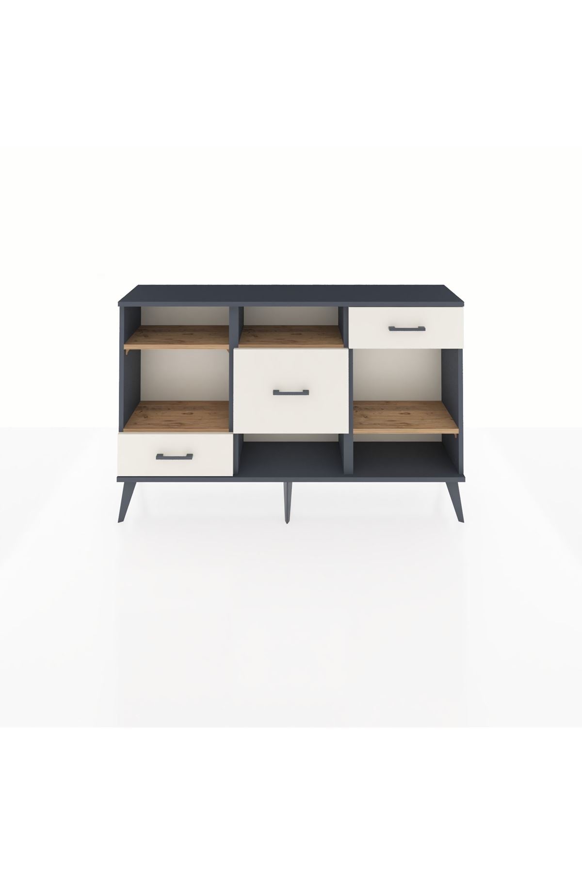 Arges Konsol 4 Raflı 3 Çekmeceli 132x30x83 - S144M001V10A