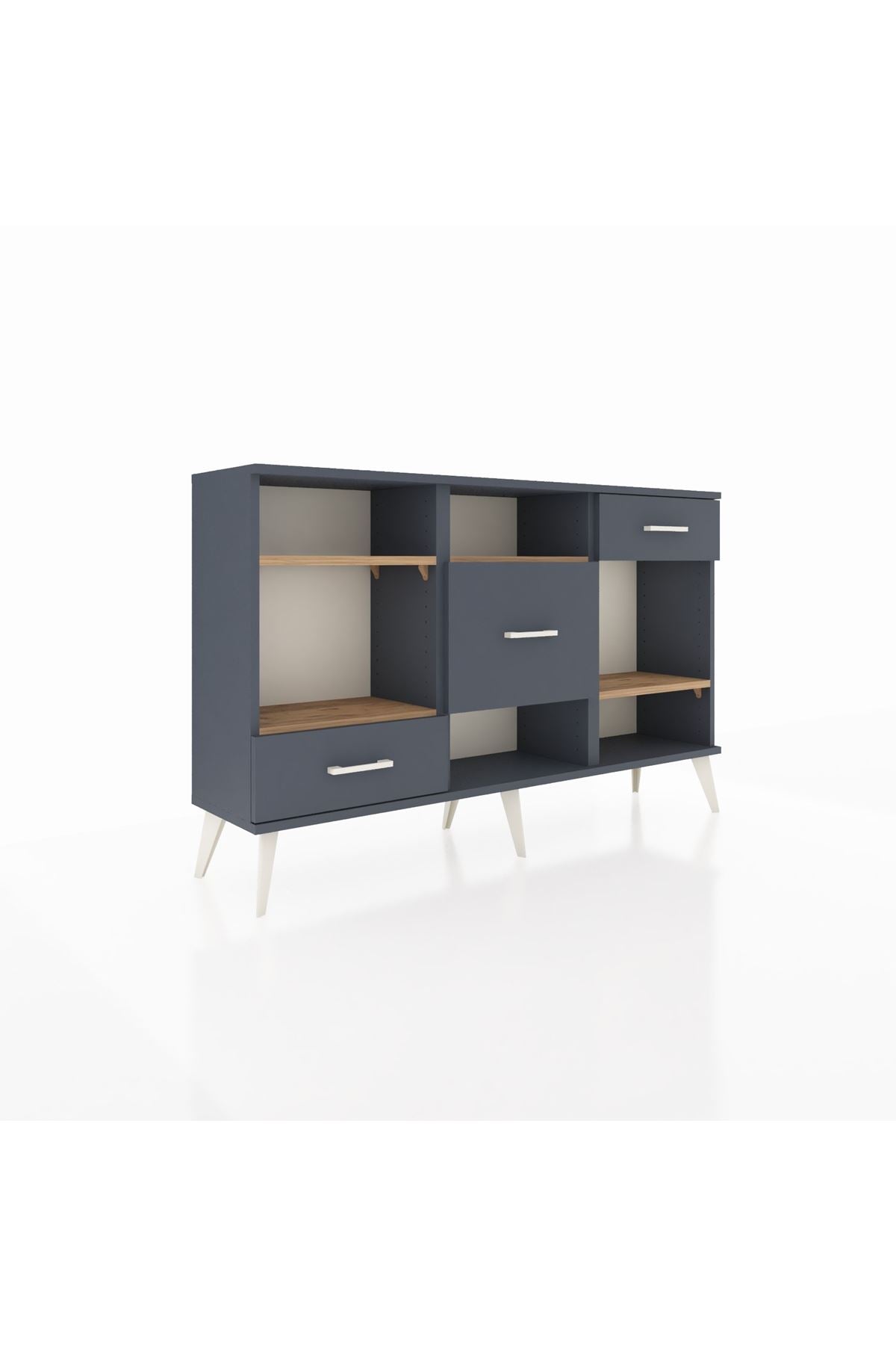 Arges Konsol 4 Raflı 3 Çekmeceli 132x30x83 - S144M001V11A