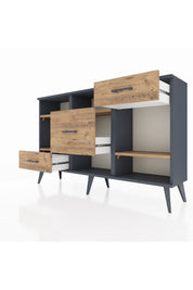 Arges Konsol 4 Raflı 3 Çekmeceli 132x30x83 - S144M001V12A