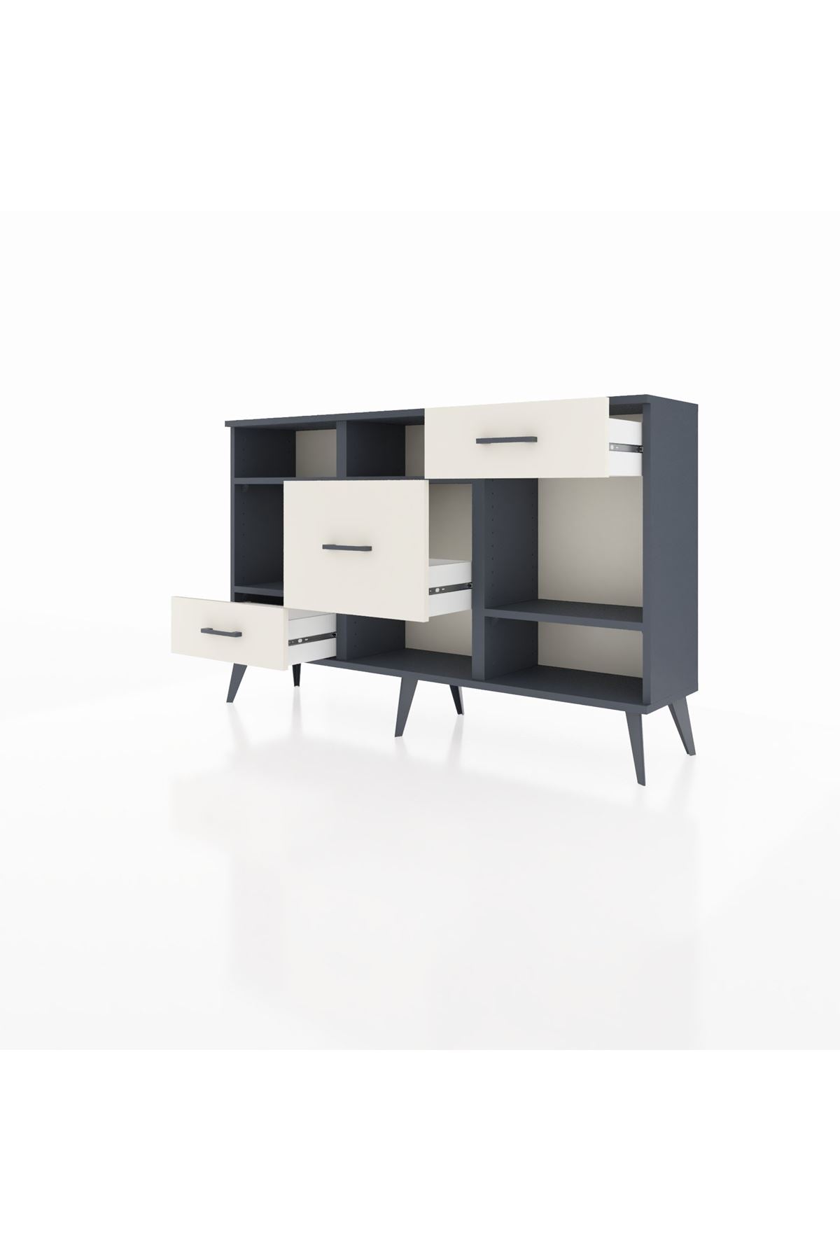 Arges Konsol 4 Raflı 3 Çekmeceli 132x30x83 - S144M001V16A