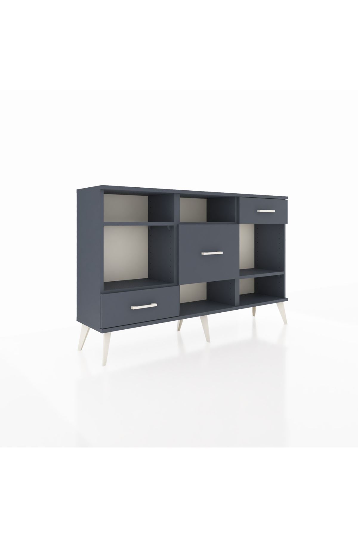 Arges Konsol 4 Raflı 3 Çekmeceli 132x30x83 - S144M001V17A