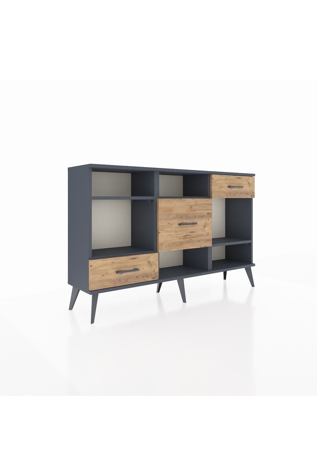 Arges Konsol 4 Raflı 3 Çekmeceli 132x30x83 - S144M001V18A