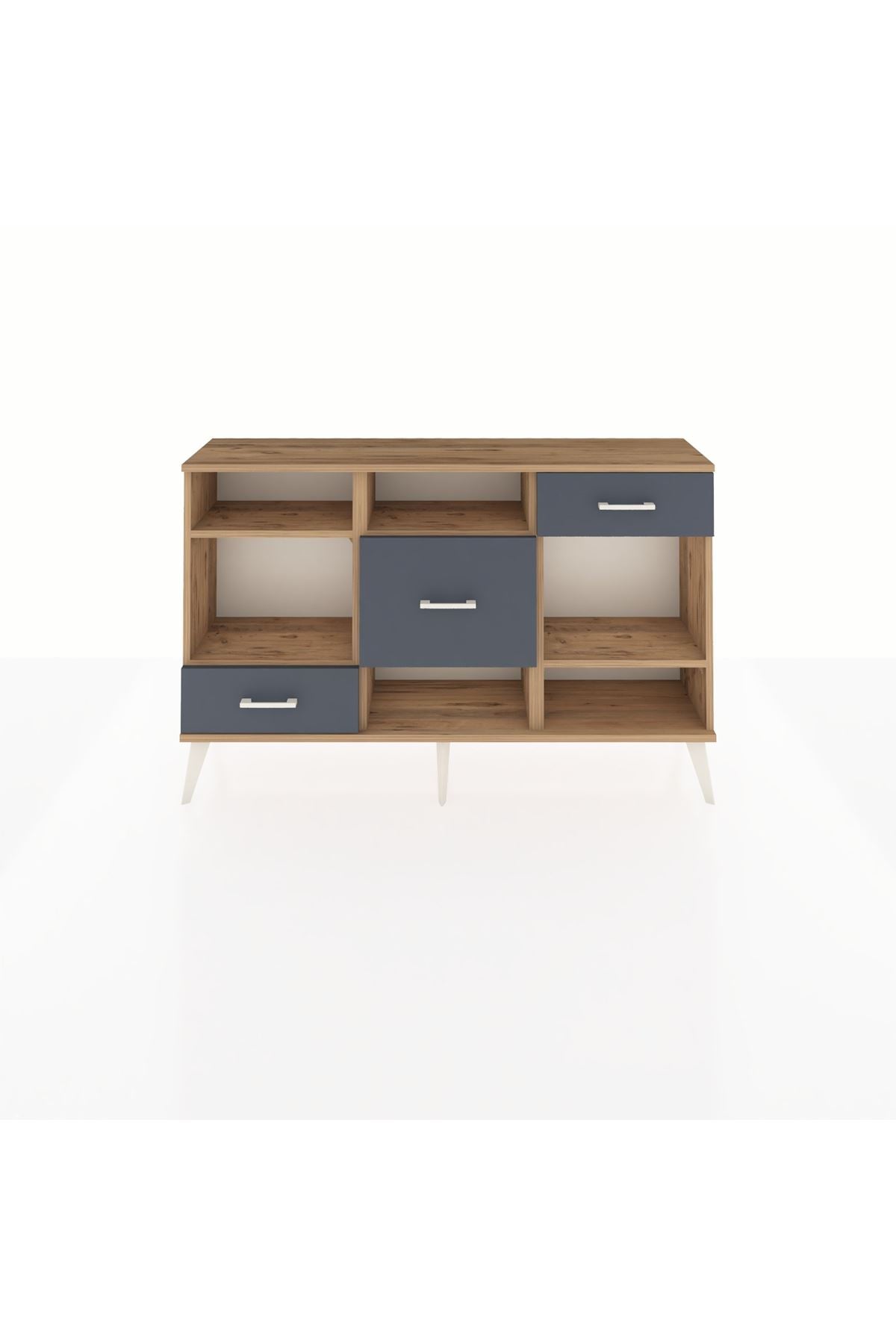 Arges Konsol 4 Raflı 3 Çekmeceli 132x30x83 - S144M001V20A