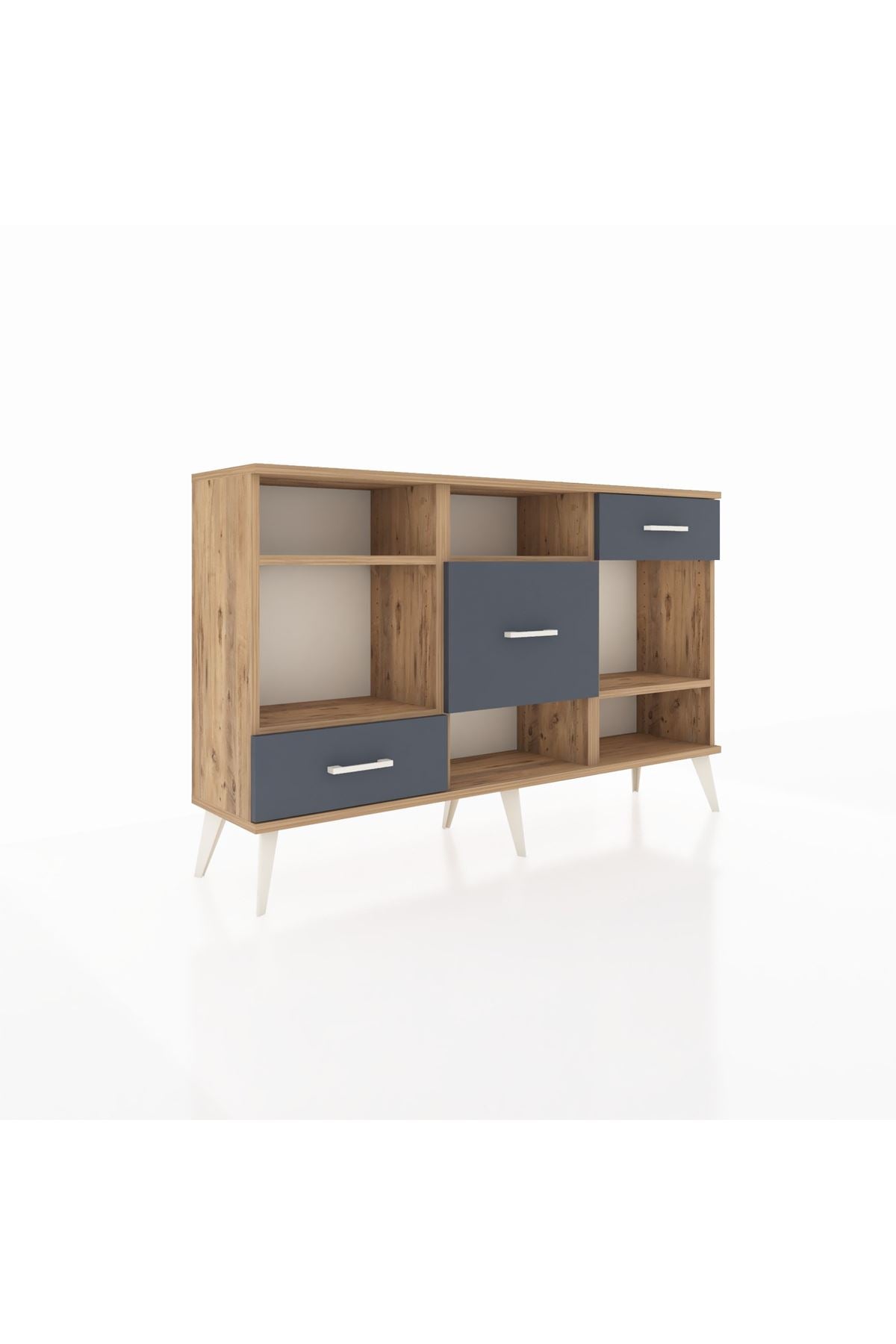 Arges Konsol 4 Raflı 3 Çekmeceli 132x30x83 - S144M001V20A