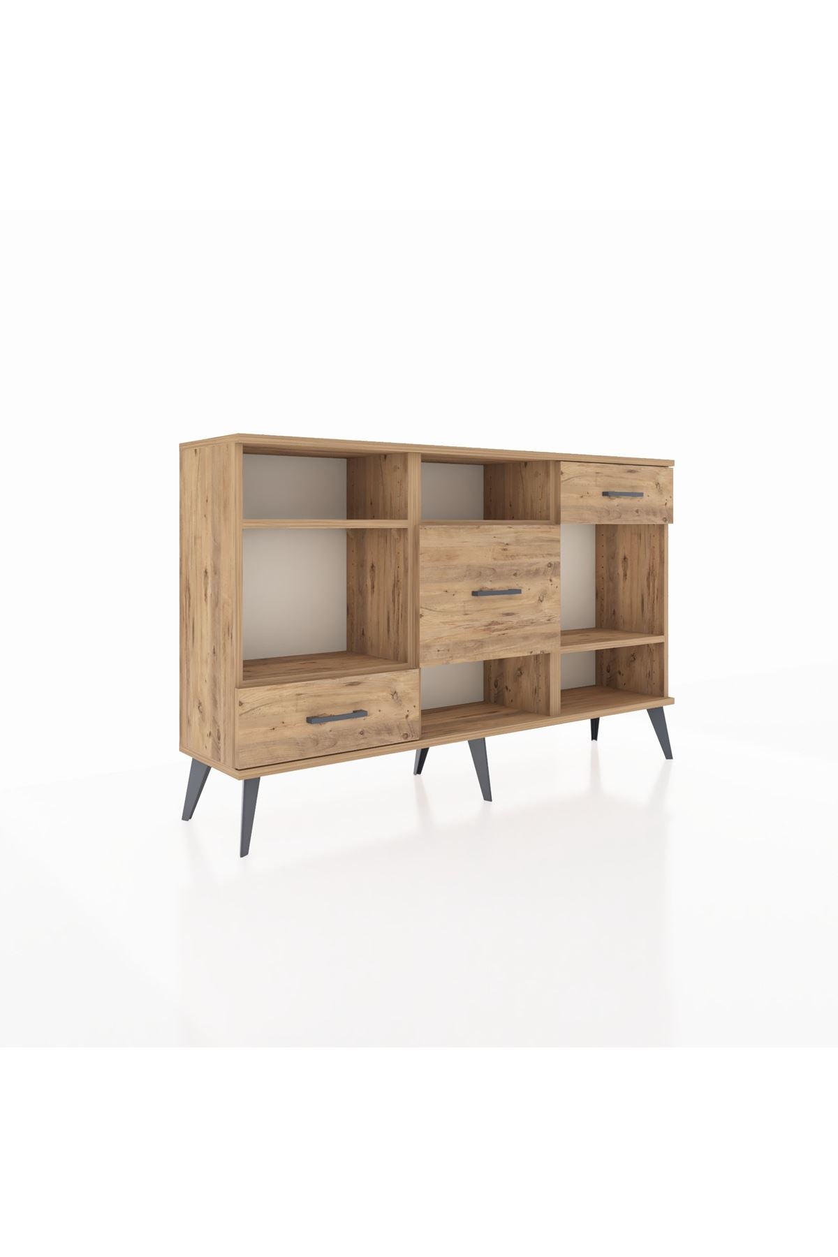 Arges Konsol 4 Raflı 3 Çekmeceli 132x30x83 - S144M001V21A