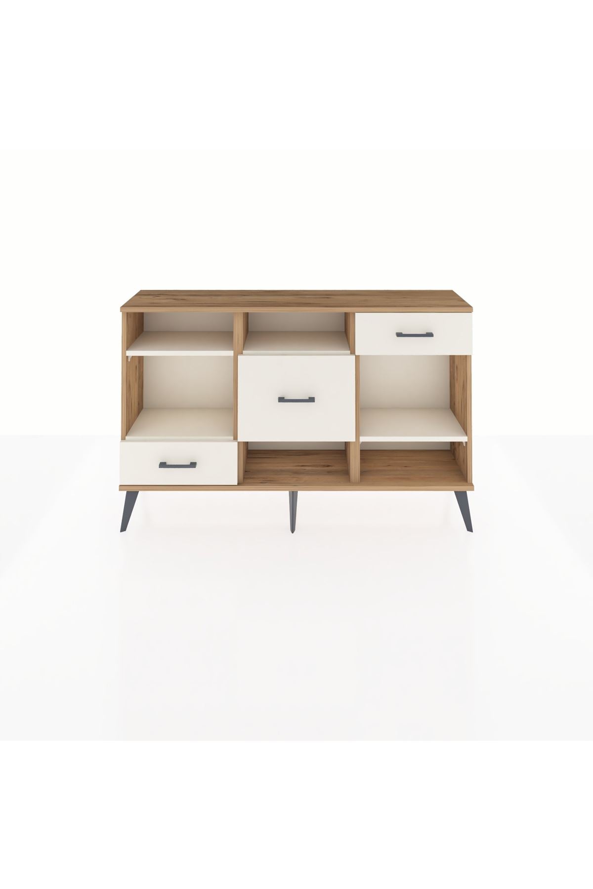 Arges Konsol 4 Raflı 3 Çekmeceli 132x30x83 - S144M001V22A