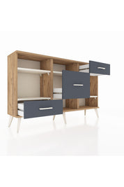 Arges Konsol 4 Raflı 3 Çekmeceli 132x30x83 - S144M001V23A