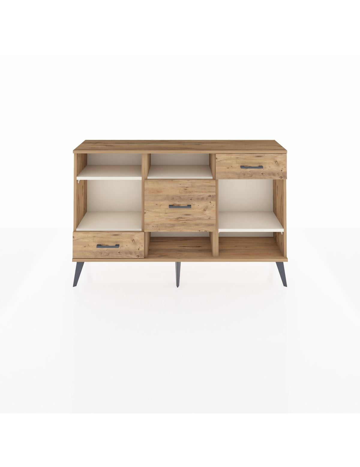 Arges Konsol 4 Raflı 3 Çekmeceli 132x30x83 - S144M001V24A