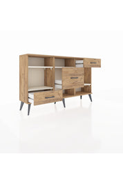 Arges Konsol 4 Raflı 3 Çekmeceli 132x30x83 - S144M001V24A