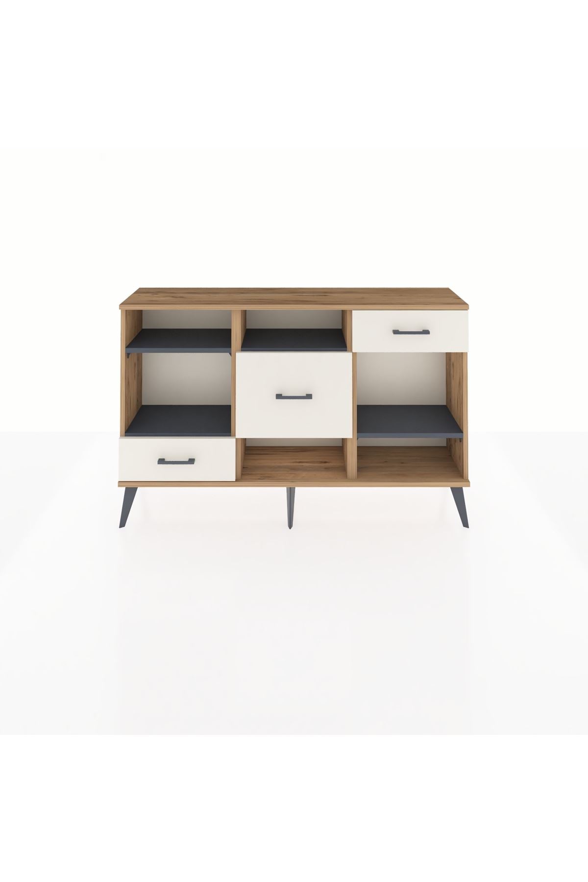 Arges Konsol 4 Raflı 3 Çekmeceli 132x30x83 - S144M001V25A