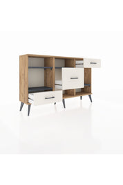 Arges Konsol 4 Raflı 3 Çekmeceli 132x30x83 - S144M001V25A