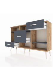 Arges Konsol 4 Raflı 3 Çekmeceli 132x30x83 - S144M001V26A