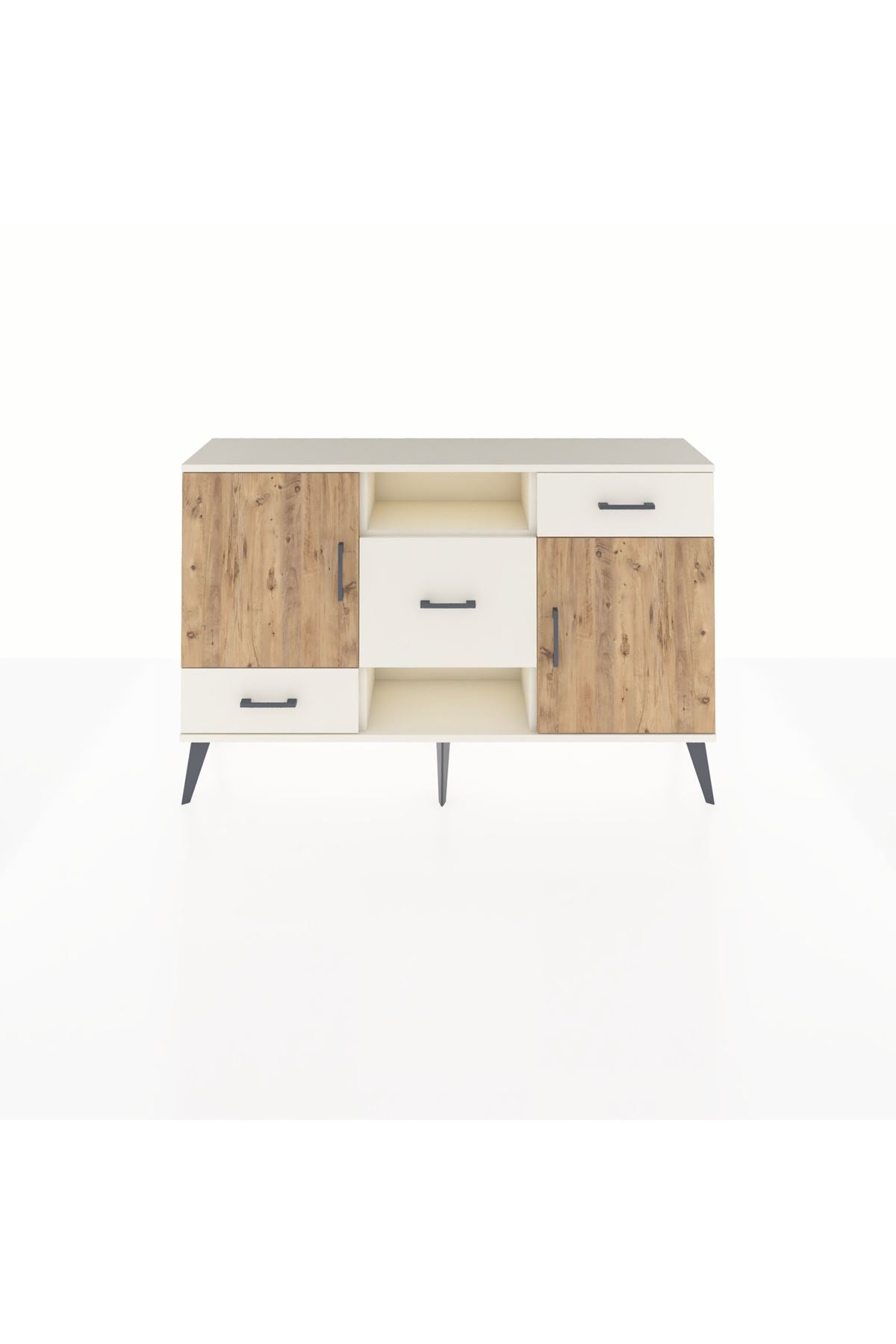 Arges Konsol 4 Raflı 3 Çekmeceli 2 Kapaklı 132x30x83 - S144M002V01A
