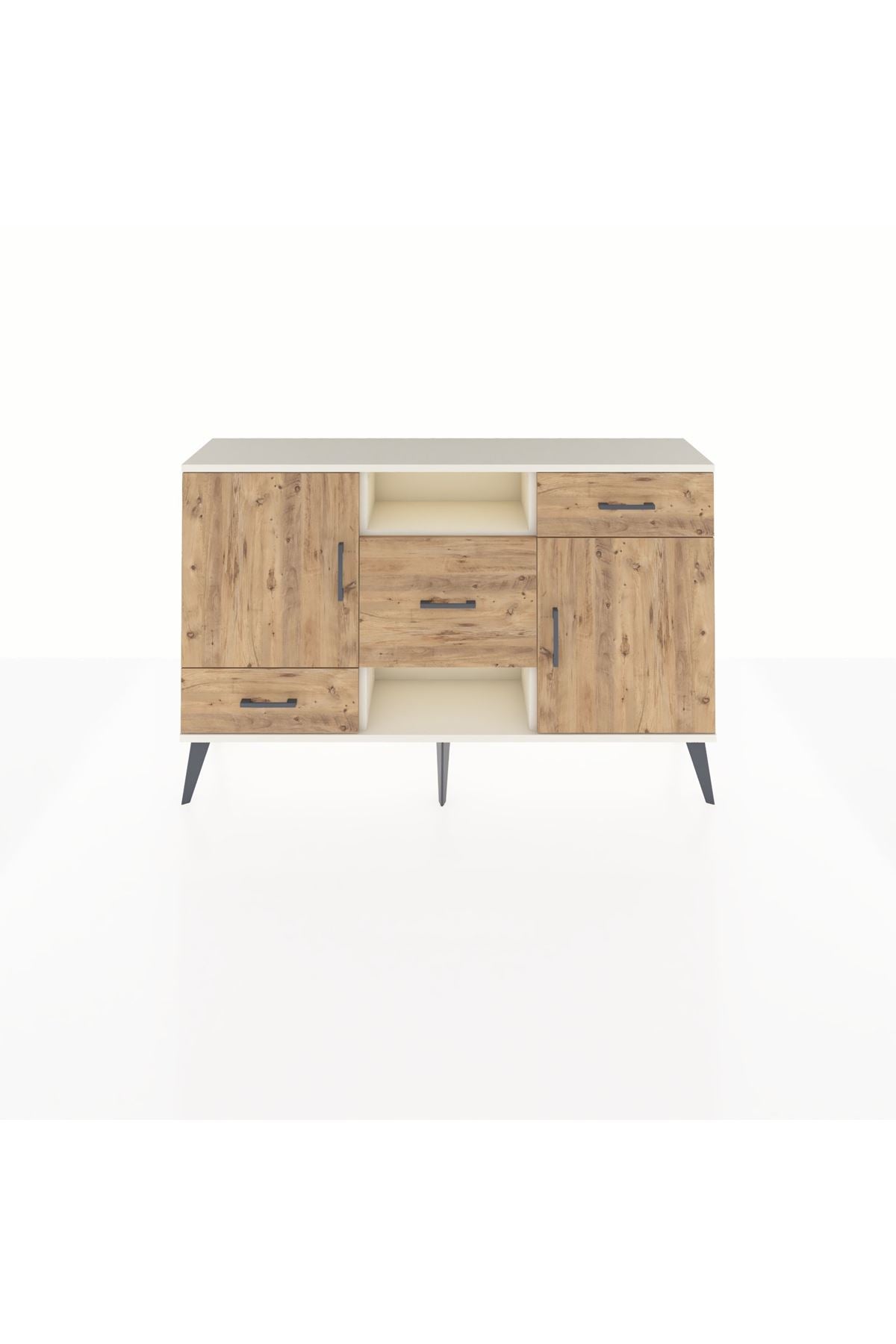 Arges Konsol 4 Raflı 3 Çekmeceli 2 Kapaklı 132x30x83 - S144M002V03A
