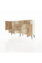 Arges Konsol 4 Raflı 3 Çekmeceli 2 Kapaklı 132x30x83 - S144M002V03A