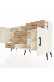 Arges Konsol 4 Raflı 3 Çekmeceli 2 Kapaklı 132x30x83 - S144M002V06A